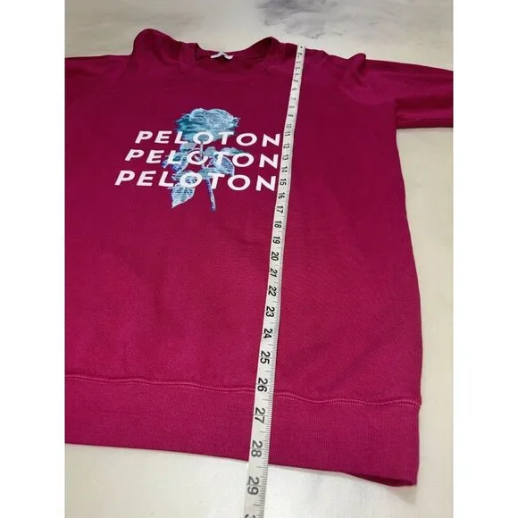Peloton NWOT Rose Logo Print Crewneck Sweatshirt Pink Women’s Size Medium - Picture 6 of 8